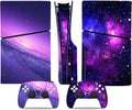 PS5 Slim Skin Cover - Purple Nebula Vinyl Decals