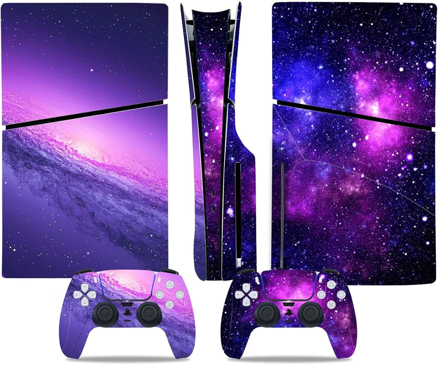 PS5 Slim Skin Cover - Purple Nebula Vinyl Decals