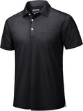 TACVASEN Mens Polo Shirts with Pocket - Performance Dry Fit Polo