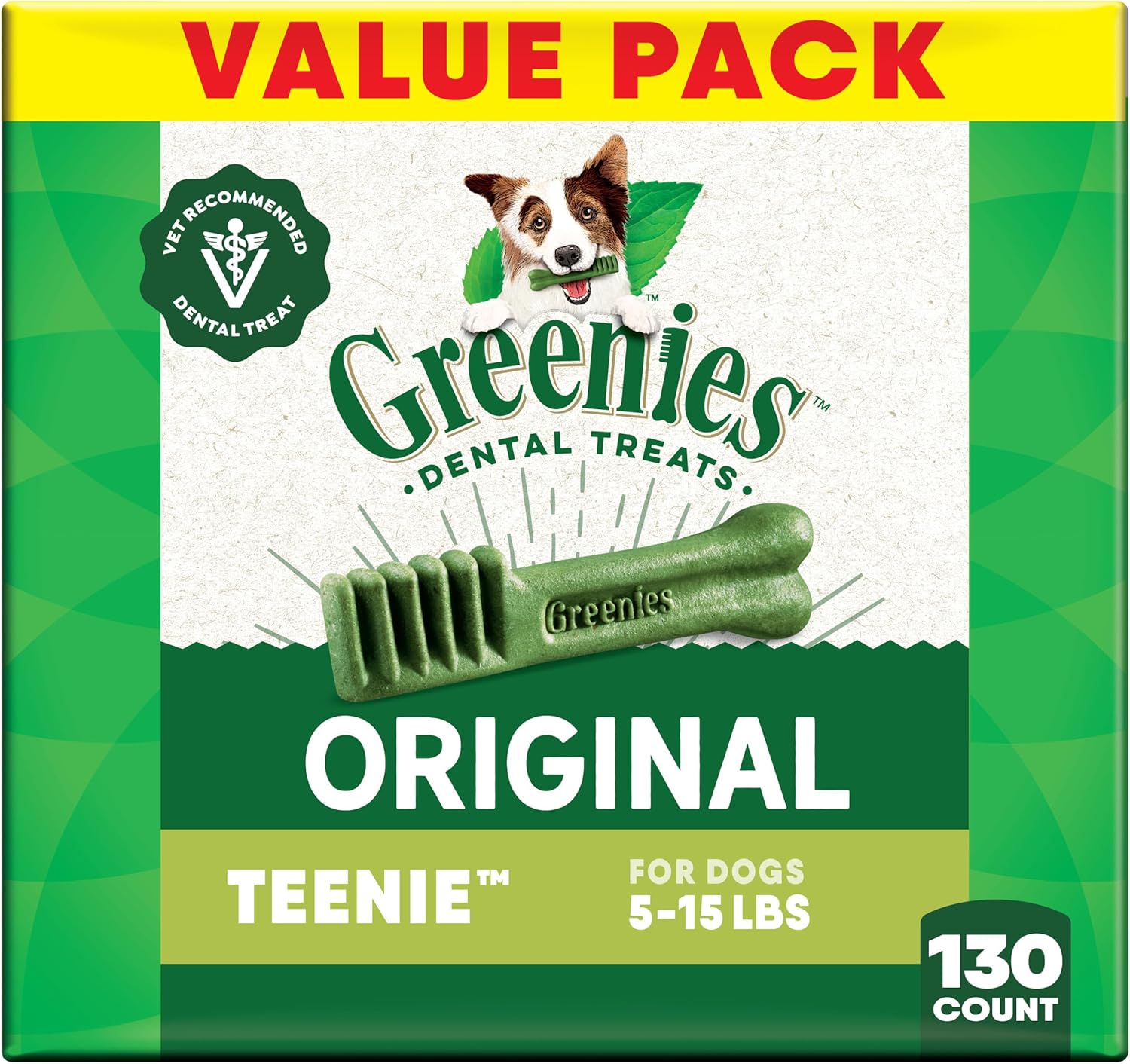 Greenies Natural Dental Dog Treats for Daily Oral Care 36 oz
