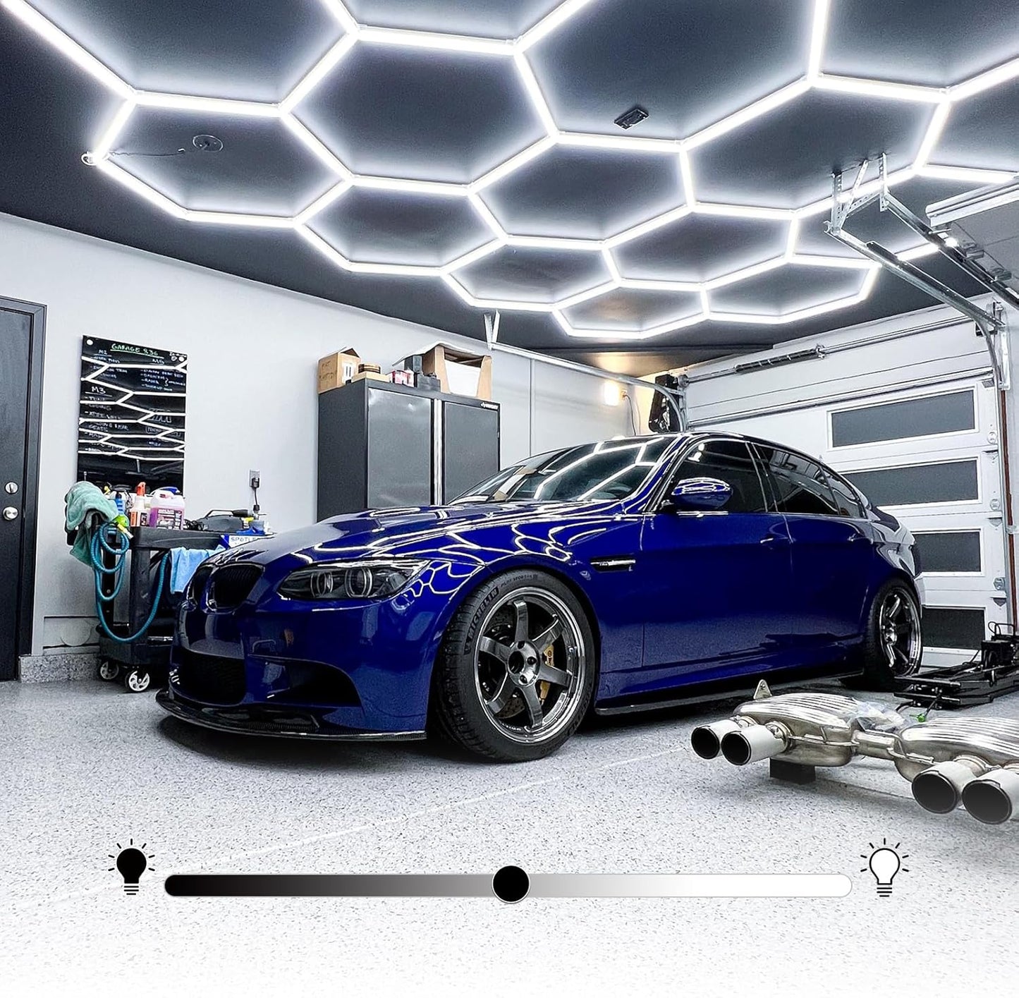 LED Hexagon Garage Light: Super Bright Dimmable Honeycomb Lights