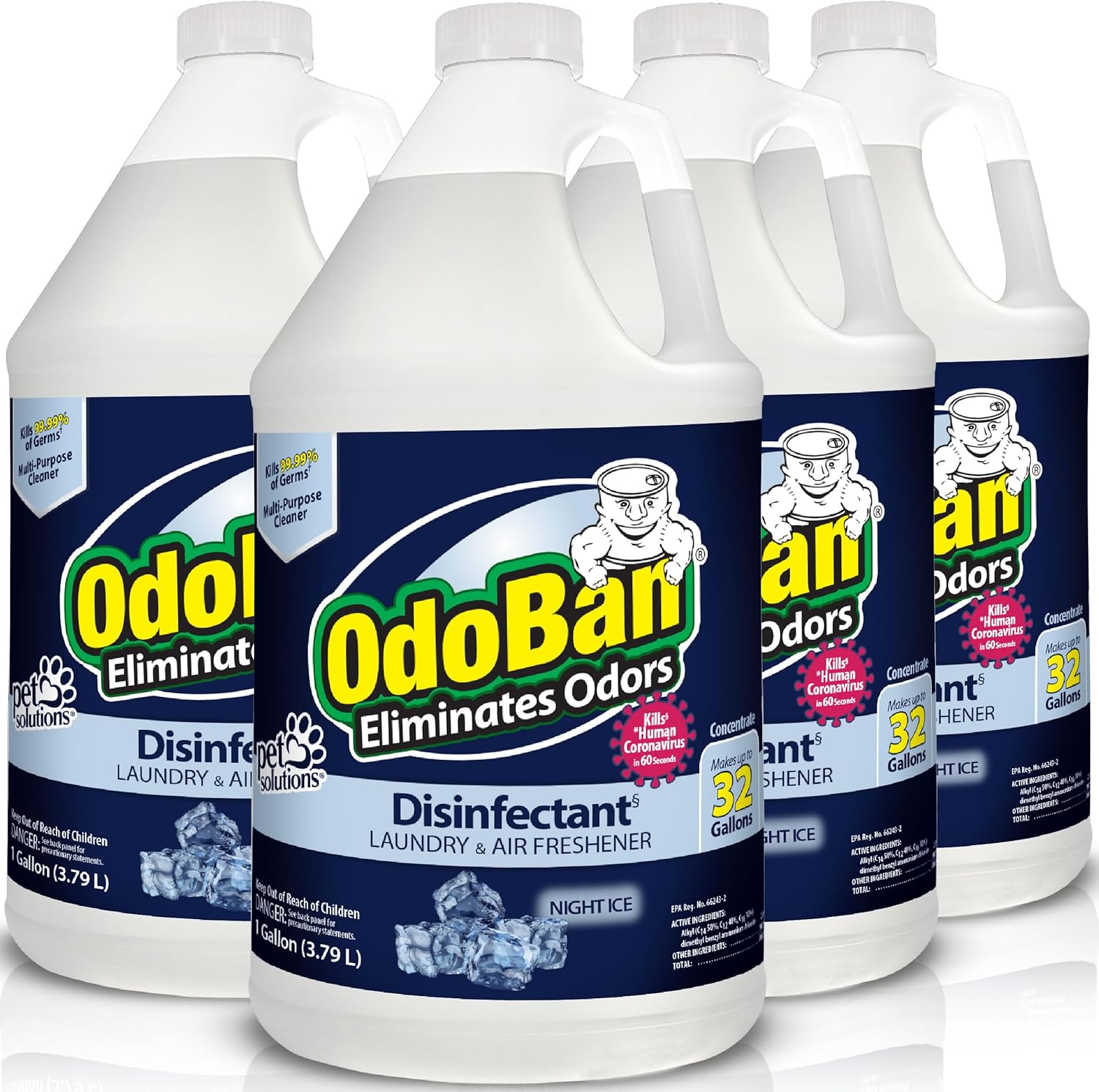 OdoBan Disinfectant Concentrate and Odor Eliminator, 4 Gallons