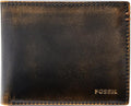 Fossil Men's Leather Bifold Wallet with Flip ID Window - Classic Soft