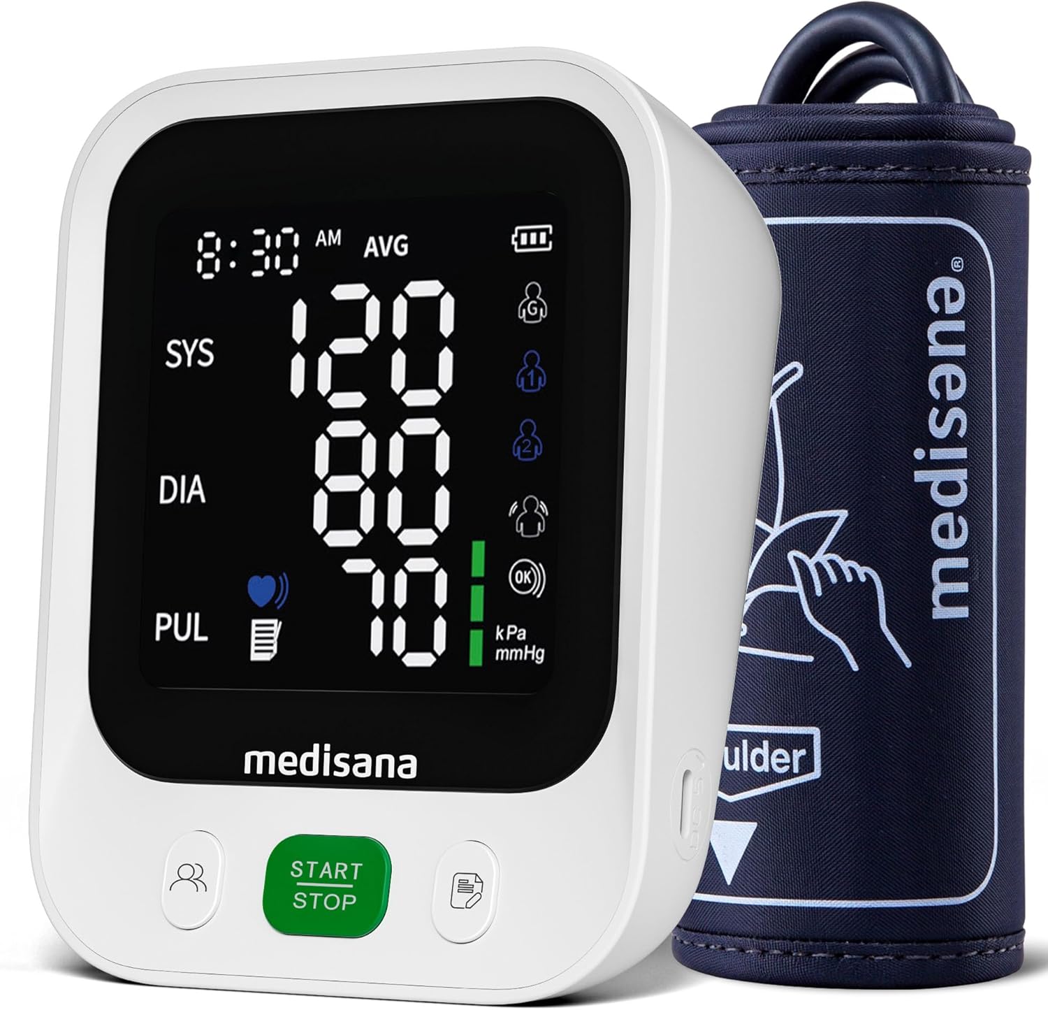 Medisana Blood Pressure Monitor with 2x199 Sets Memory for Home Use