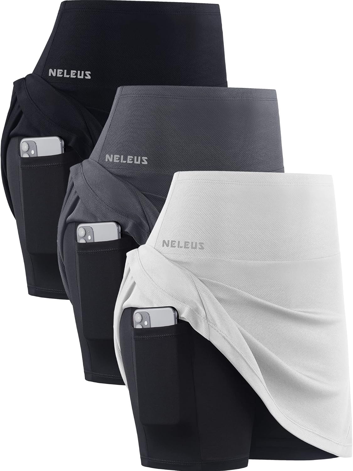 NELEUS Women's Lightweight Running Shorts for Yoga and More