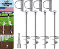 Ground Anchors Heavy Duty Adjustable L-Shaped Head Trampoline Stakes