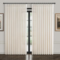 Cream 70 in Extra Wide Pinch Pleated Curtains 102 in Long - Light