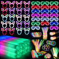 Glow in the Dark Party Supplies 260 PCS Bulk Pack - Bright