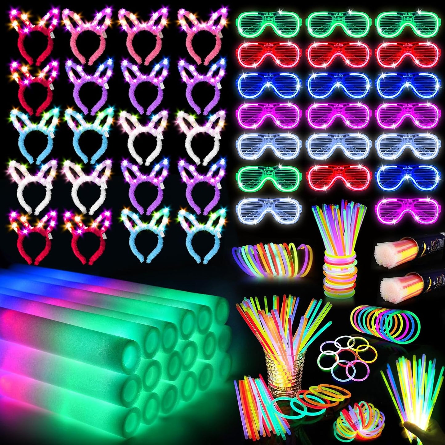 260 PCS Glow in the Dark Party Supplies for Unforgettable Fun