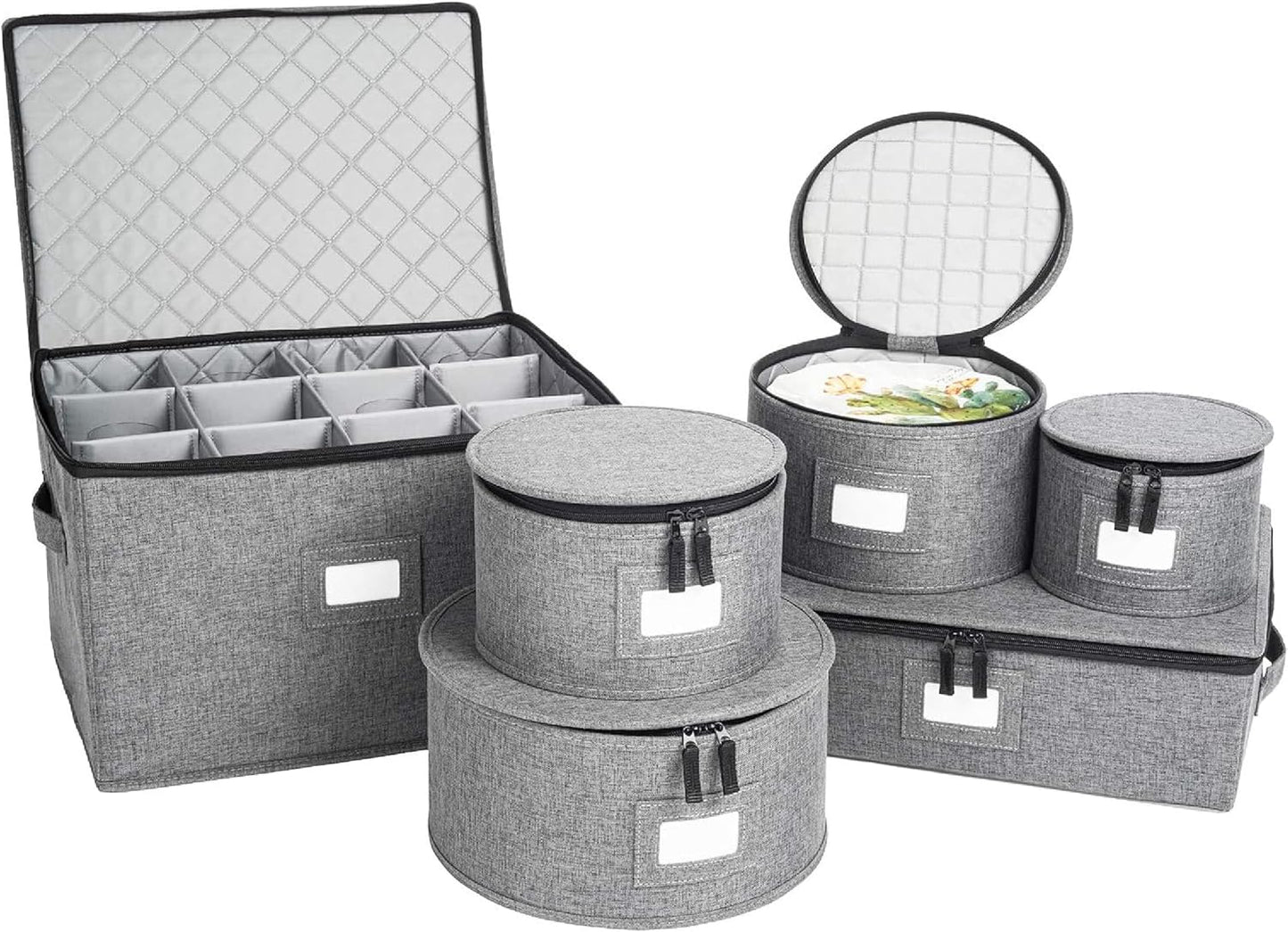 StorageLAB Hard Shell Storage Containers for Fine China and Dishes
