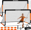Kids Soccer Goal Set 6x4 ft - Portable Folding Training Kit