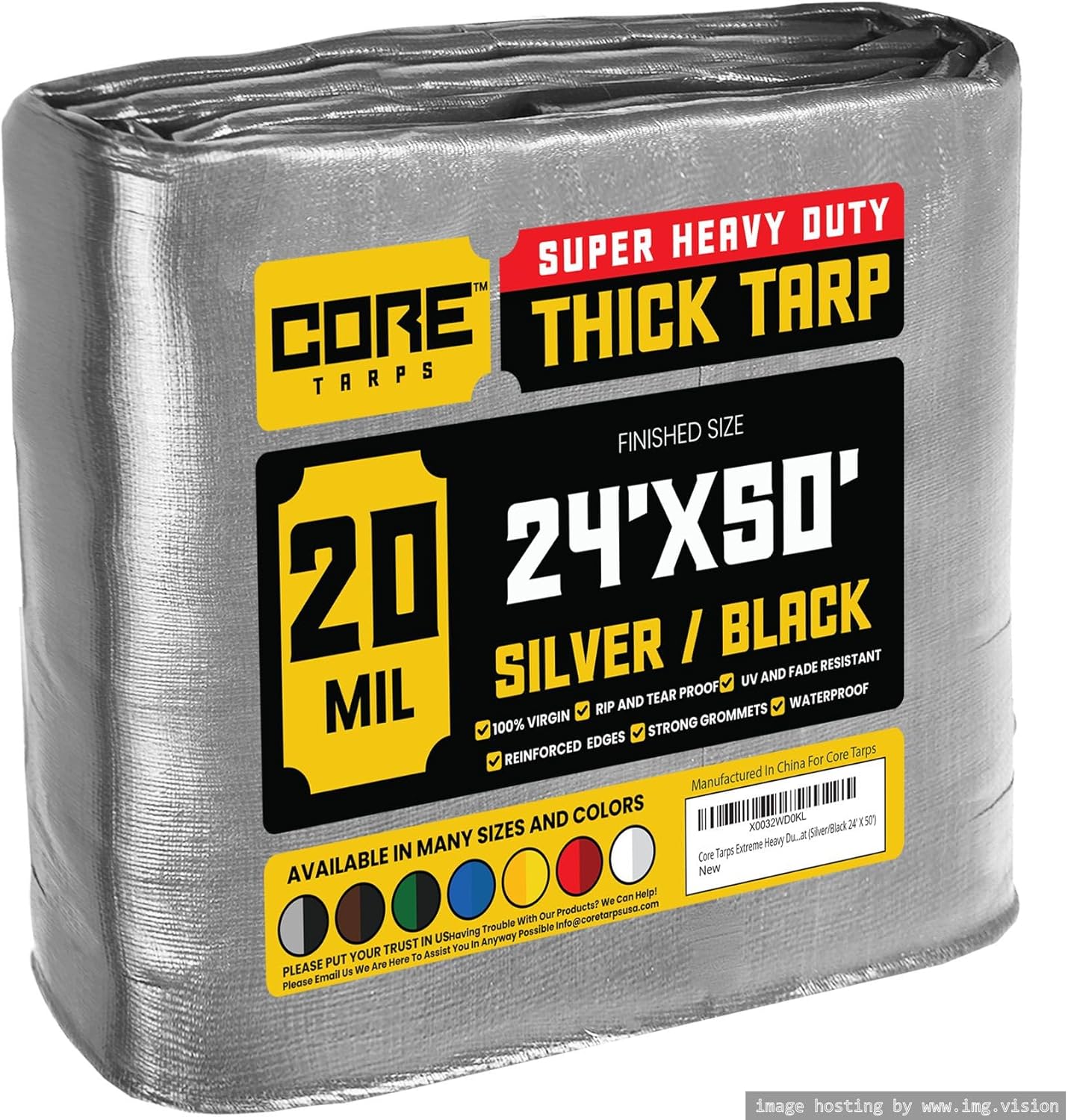 Core Tarps Extreme Heavy Duty 20 Mil Tarp Cover for All Needs