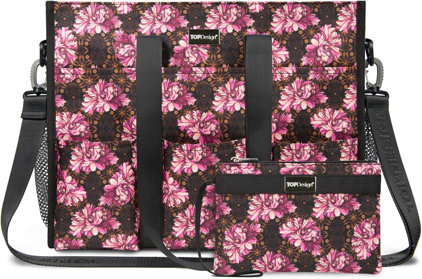 Utility Water Resistant Tote Bag with 22 Pockets for Women