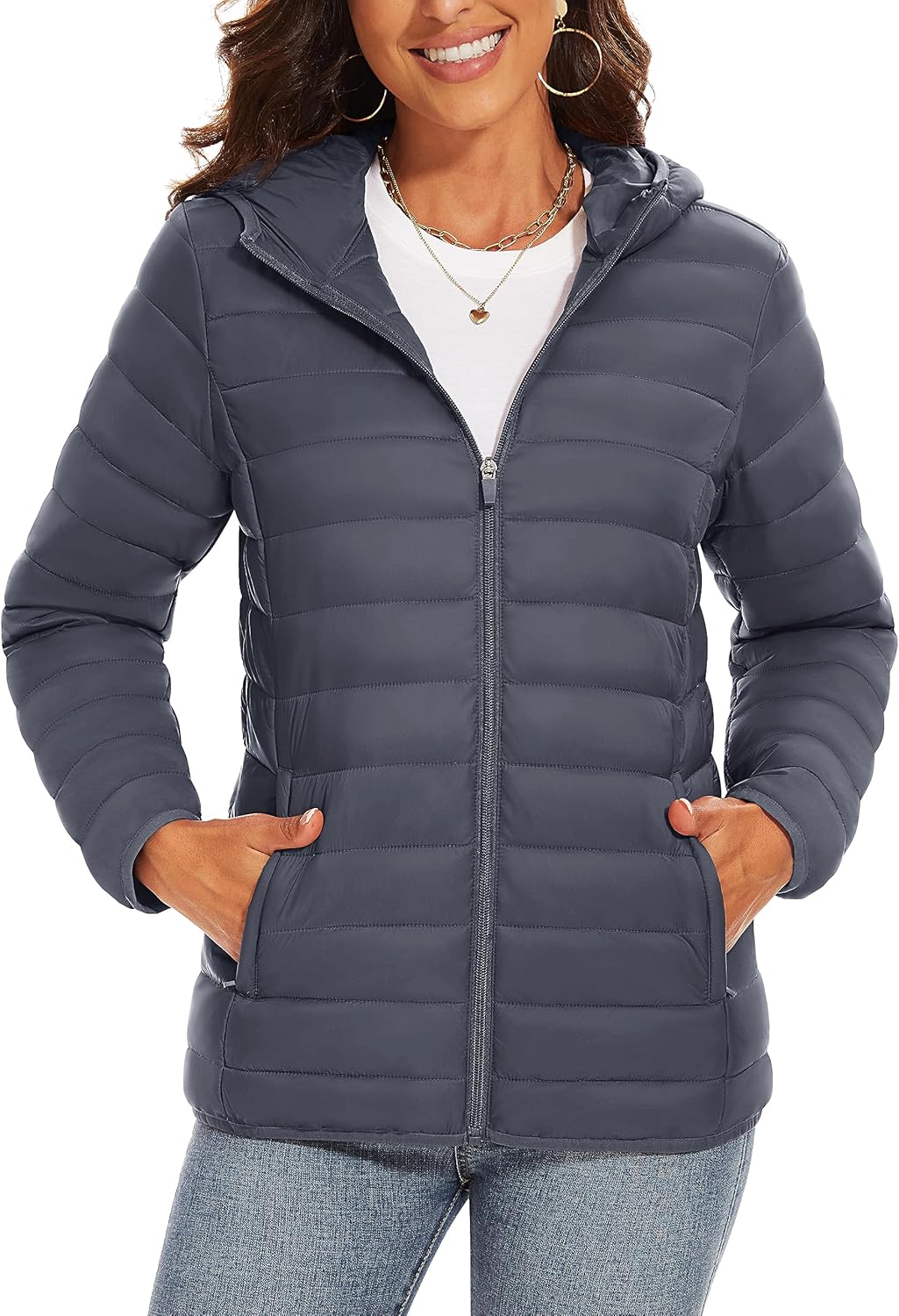 TACVASEN Women's Lightweight Puffer Jacket for Winter Comfort