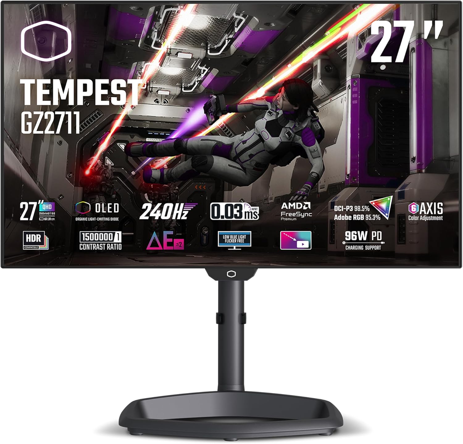 Immerse in Ultimate Gaming with Cooler Master 27 2K OLED Monitor