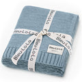 Organic Cotton Heritage Knit Receiving Blanket for Boys - Cozy Soft
