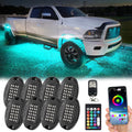 8 Pods Segmented Metal RGB LED Rock Lights Kit for Trucks and ATVs
