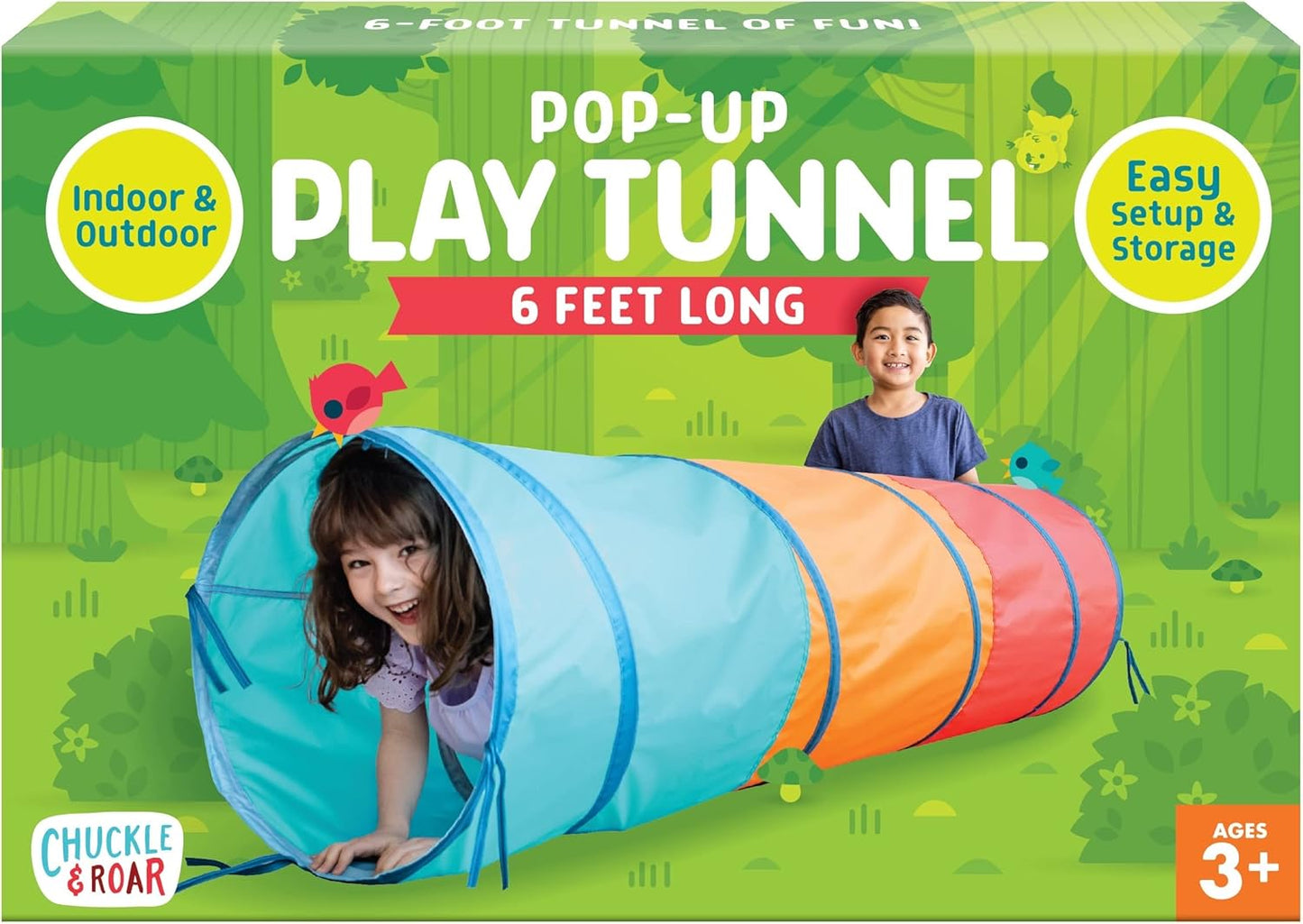Rainbow Pop Up Tunnel for Active Toddlers! Buffalo Games Fun!