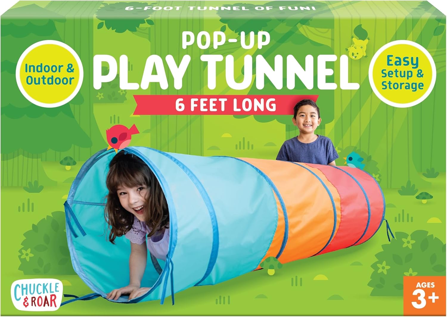 Rainbow Pop Up Tunnel for Active Toddlers! Buffalo Games Fun!