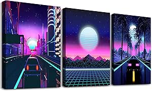 Purple Wall Decor Cool Posters for Teen Room and Living Room
