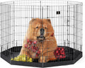 PJYuCien Dog Playpen 42H 8-Panel Foldable Playpen - Spacious Puppy