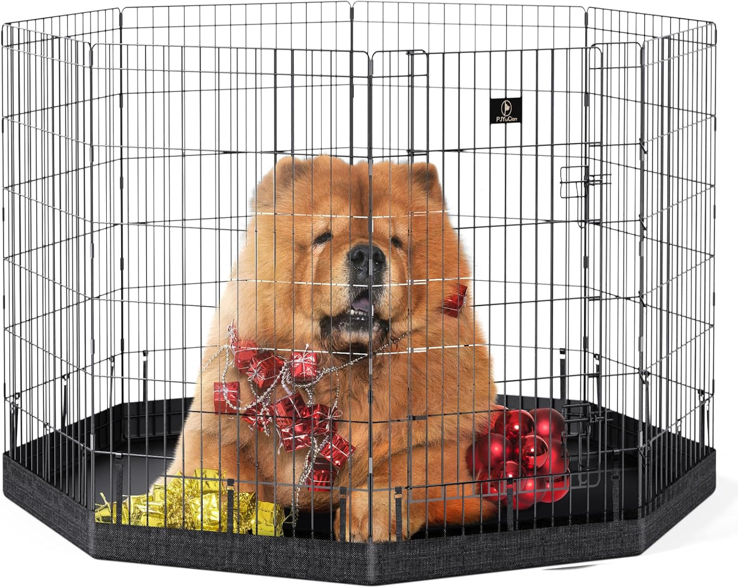PJYuCien Dog Playpen: 8 Panels 42H Indoor Pet Fence for Dogs