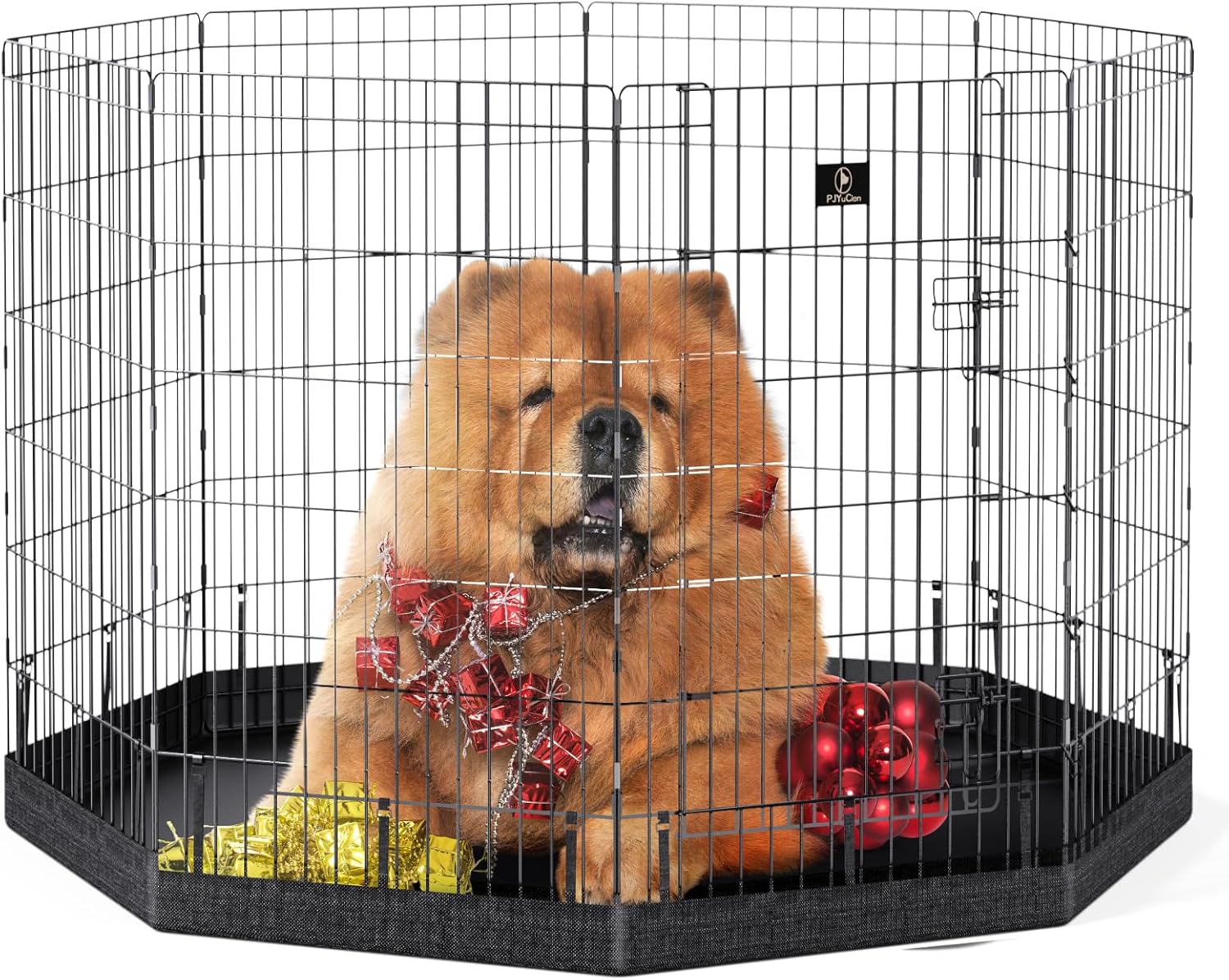 PJYuCien Dog Playpen: 8 Panels 42H Indoor Pet Fence for Dogs