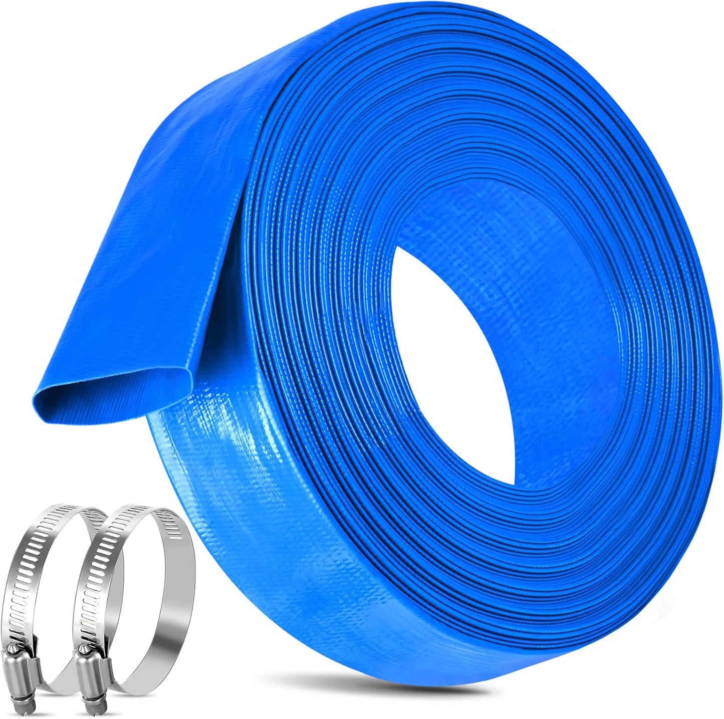 2.5 IN x 60FT Heavy Duty Pool Backwash Hose for Efficient Drainage