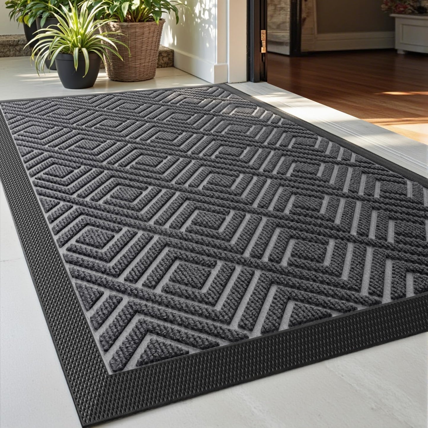 DEXI Heavy Duty Rubber Backed Doormat for Outside Entrance