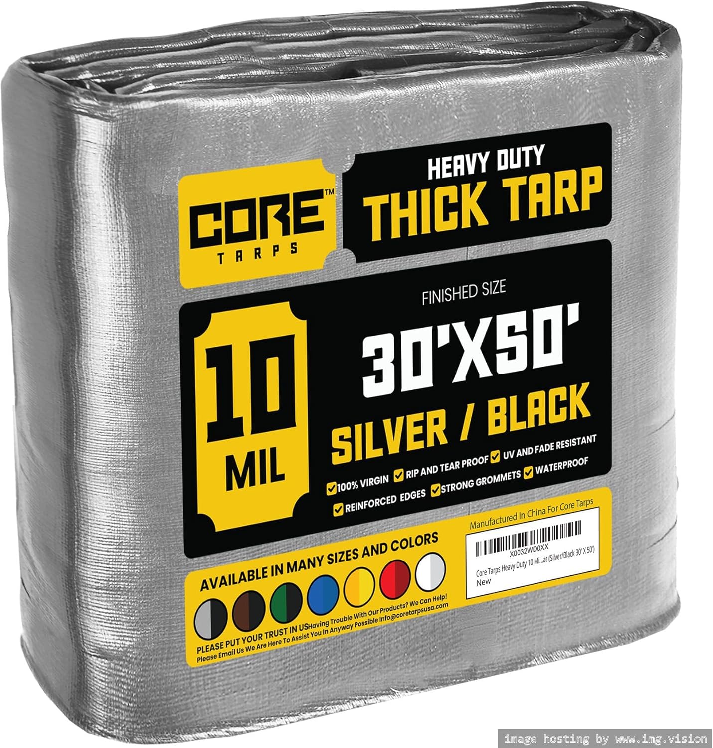 Core Tarps Heavy Duty 10 Mil Tarp Cover for All Weather Needs