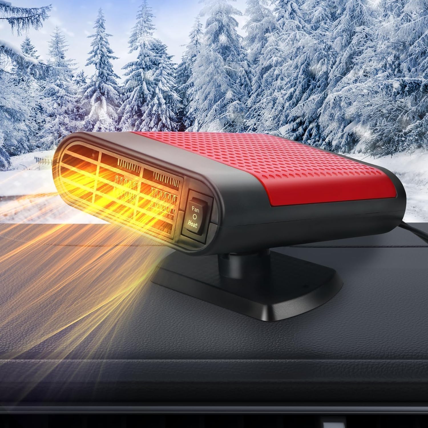 Portable Car Heater: Defog & Defrost Fast! 