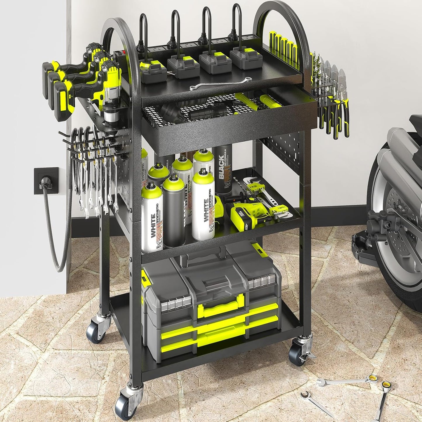 KAFAHOM Heavy Duty Power Tool Cart - Organize & Mobilize!