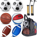 Lenwen 6 Pcs Sport Balls Set for Kids Teens - Complete Training Kit