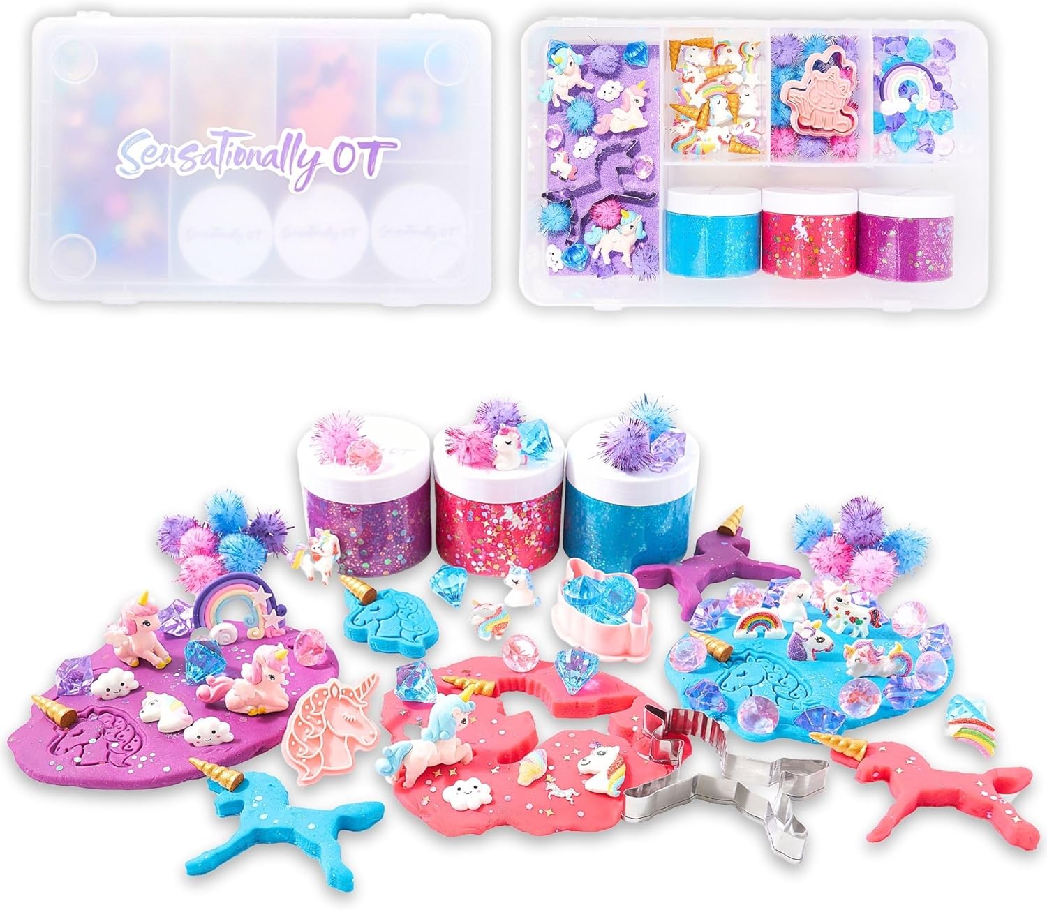 Unicorn Sensory Dough Kit for Creative Play and Learning Fun