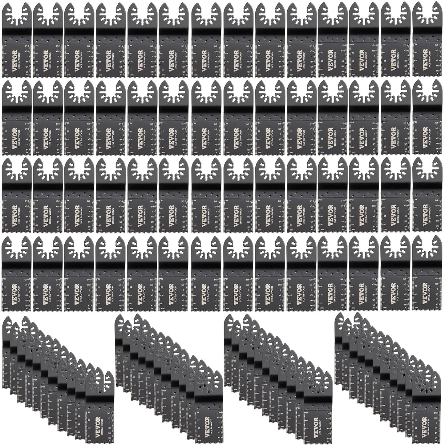VEVOR 100PCS Oscillating Saw Blades Kit for Wood and Plastic