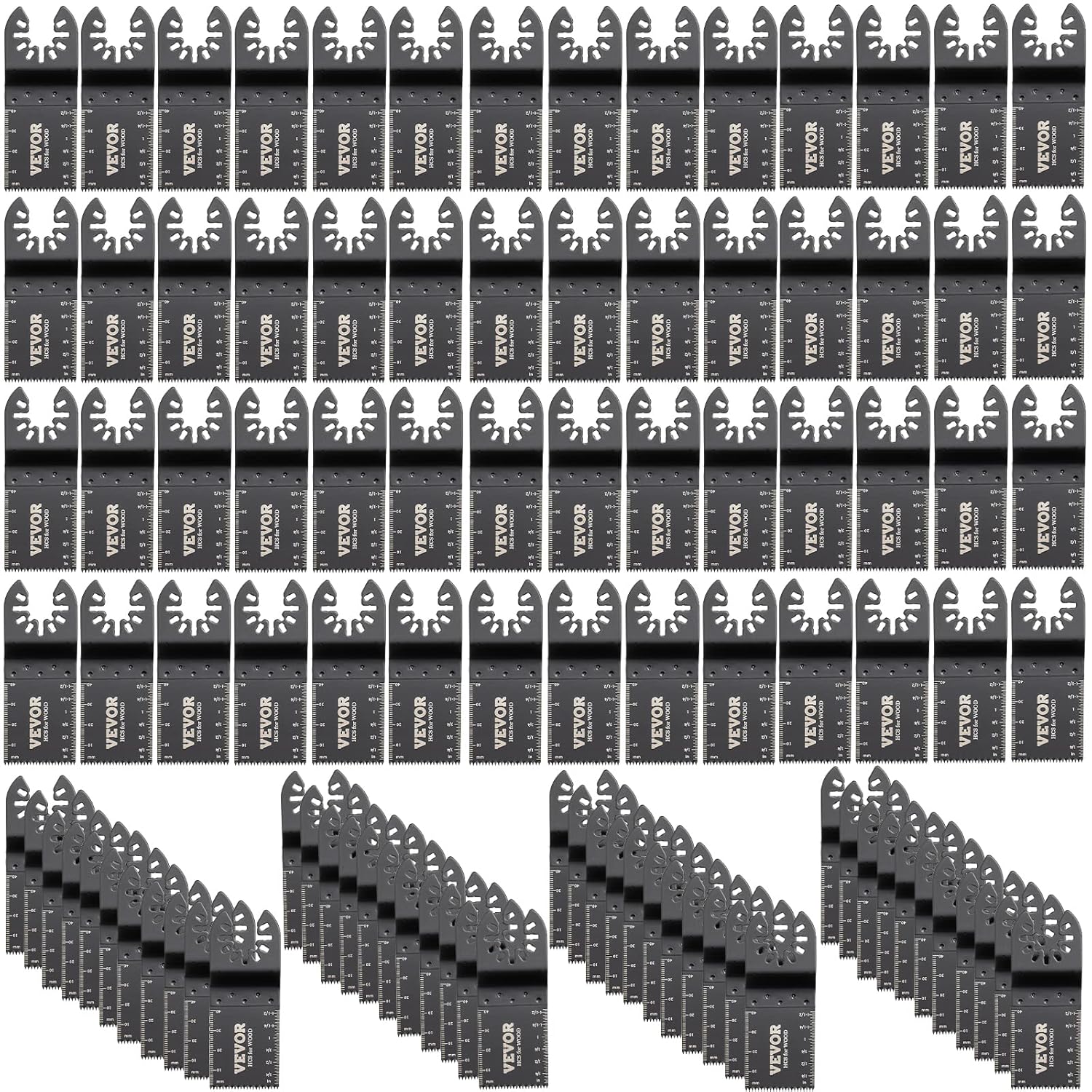VEVOR 100PCS Oscillating Saw Blades Kit for Wood and Plastic