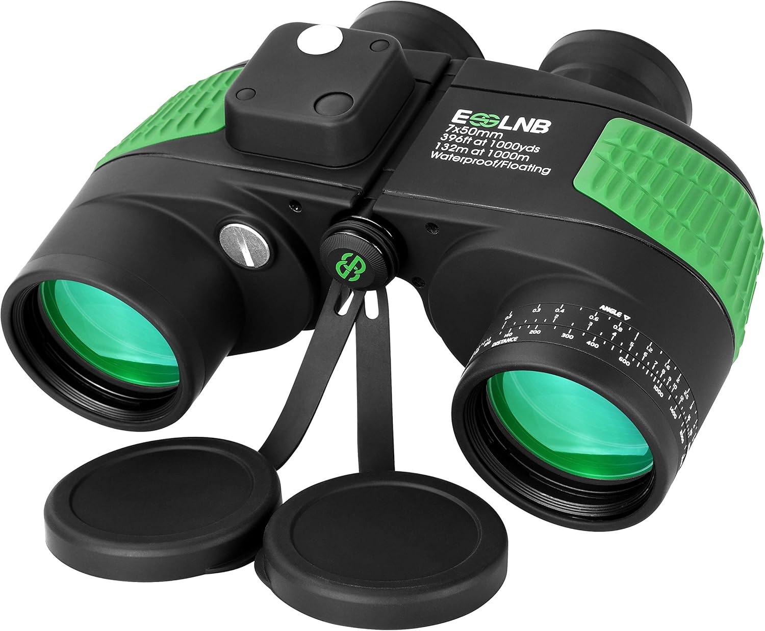 7X50 Marine Binoculars with Rangefinder and Compass for Navigation