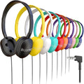 200 Pack Bulk Wired On-Ear Rubber Headphones with 3.5mm Connector
