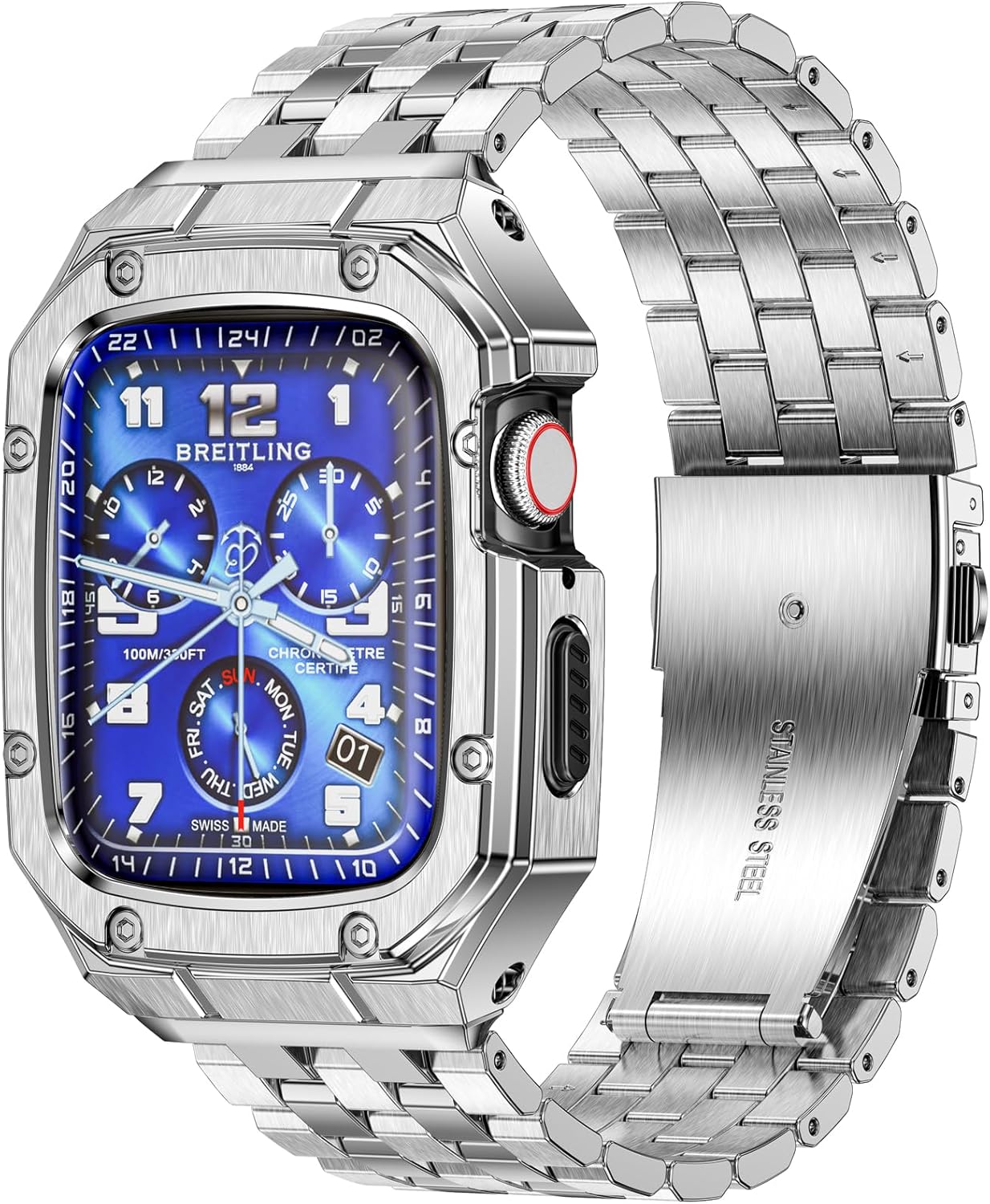 MioHHR Stainless Steel Watch Case and Bands for Apple Watch