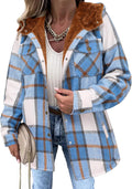 Zeagoo Womens Plaid Shacket Jacket Hooded Fleece Coat - Warm Everyday