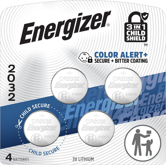 Energizer 2032 Batteries (4 Pack) - Long-lasting 3V Power
