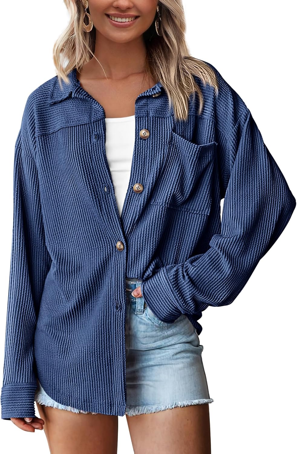 PRETTYGARDEN Women's Button Down Shirts for Fall 2025 Fashion