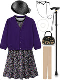 Old Lady Costume for Kids 100 Days of School Costume for Girls
