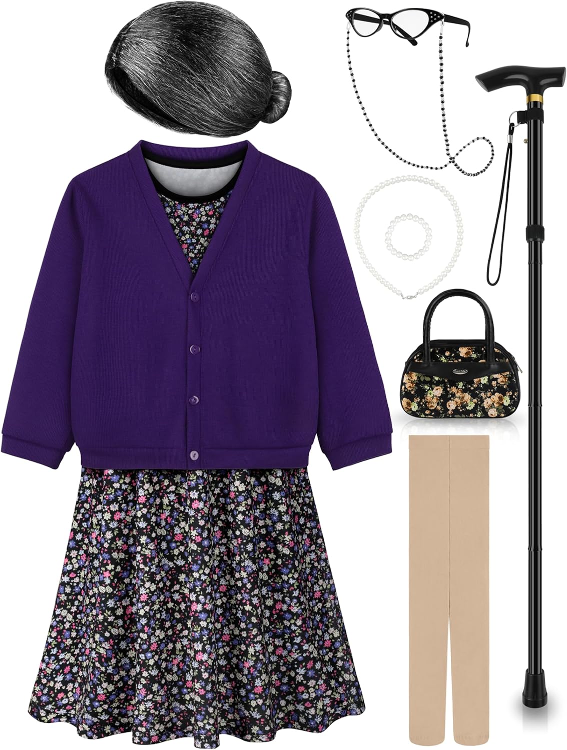 Old Lady Costume for Kids - Perfect for 100th Day of School