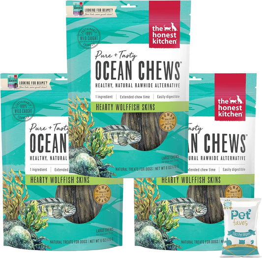 The Honest Kitchen Wolffish Ocean Chews Grain Free Dog Treats
