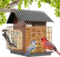 Bird Feeders for Outdoors Hanging - Large 3.7LB Capacity Metal Feeder