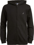 Nautica boys Zip Up Hoodie Sweatshirt - Lightweight Fleece Comfort