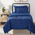 Twin/Twin XL Comforter Set with Sheets - Lightweight Blue Calvin