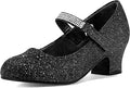 Girl Mary Jane Shoes with Low Heel Rhinestones Princess Flats