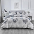 OAITE Duvet Cover Set 100% Cotton 104in x 90in - Soft Leaf Pattern